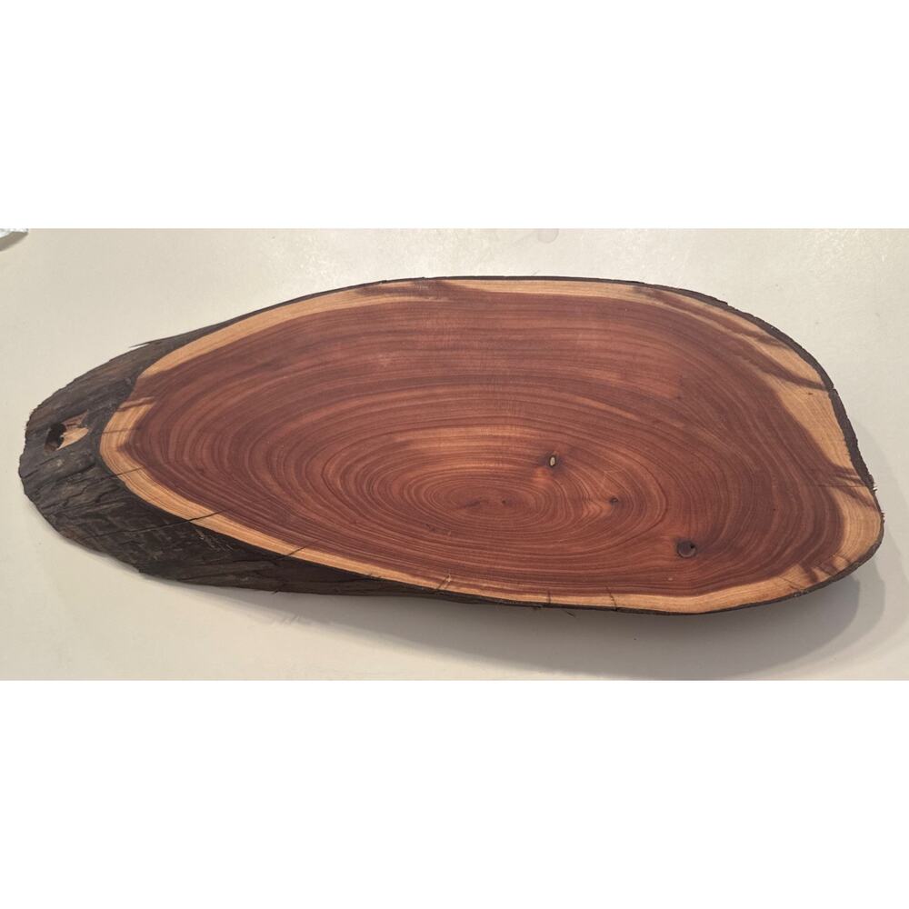 Cedar Live Edge Reversible Charcuterie Board 18” L x 6” W x 1.5” H